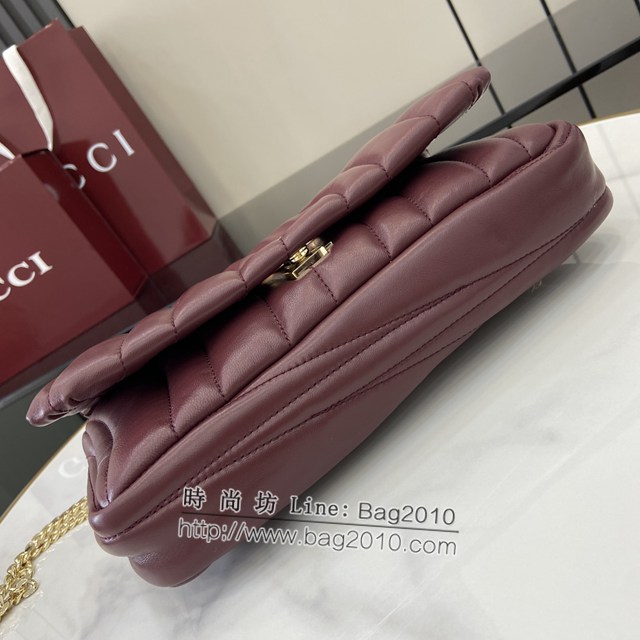 Gucci專櫃古馳最新款Milano系列小號手提包鏈條女包 jh2376型號：806016